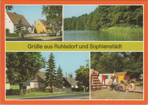 Grüße aus ruhlsdorf und - ak,