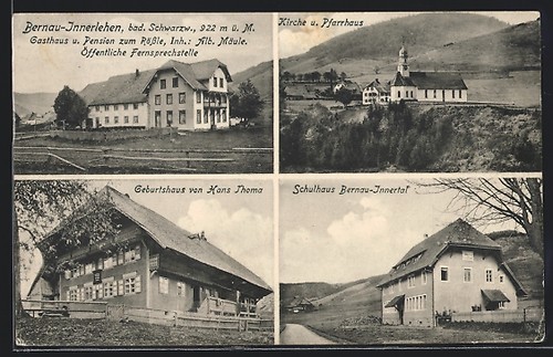 Bernau innerlehen kirche - ak,